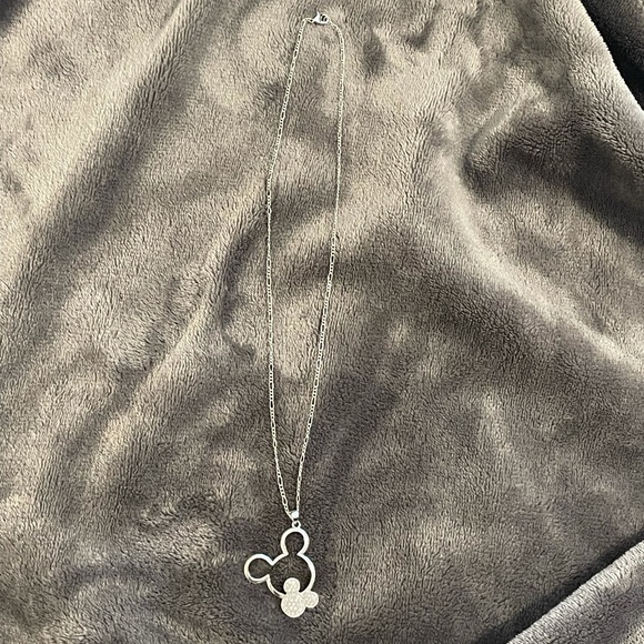 Disney Jewelry - Stainless silver Mickey necklace